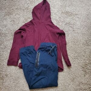 Meridian Commons Thick Sweat Long Sleeve Hoddie Shirt Set of 2 Size S/M Boys   G